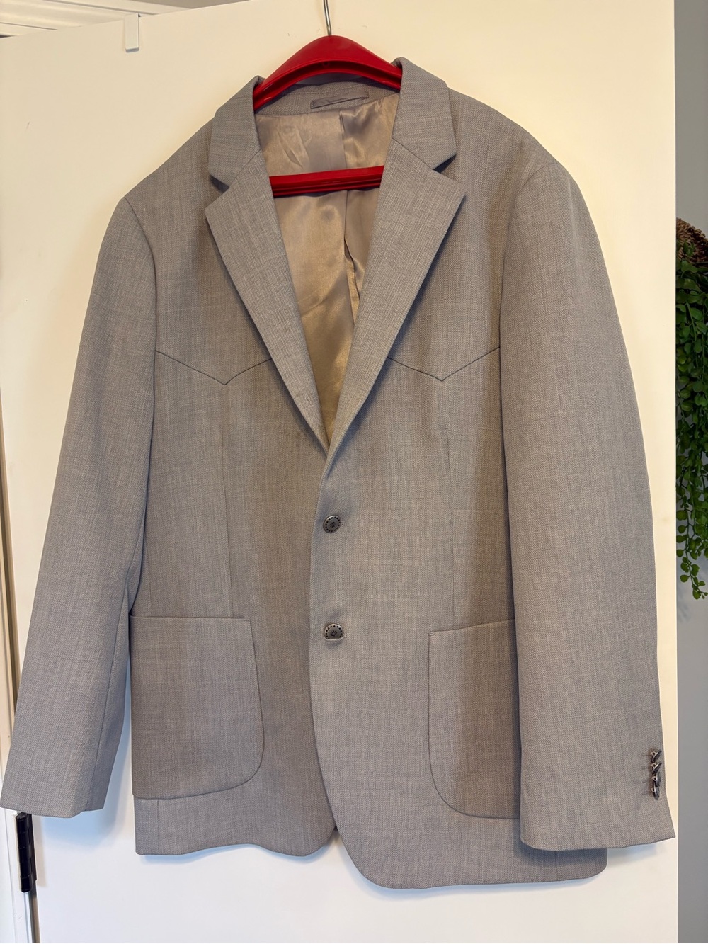 Men's Western Light Gray Blazer